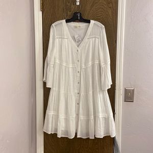 NWT large white lined dress